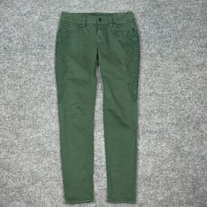 Miss Me Jeans Womens Size 27 Hunter Green Denim Mid Rise Skinny